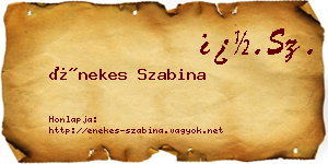 Énekes Szabina névjegykártya