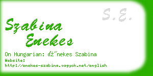 szabina enekes business card